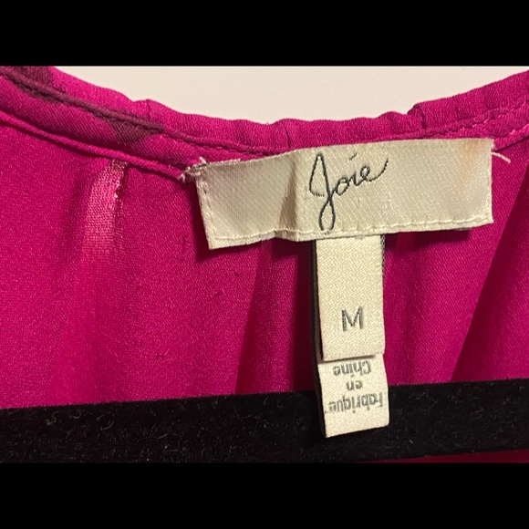 Magenta Pink Joie Spaghetti Strap Flowy & Sexy Silk Camisole - Picture 3 of 12